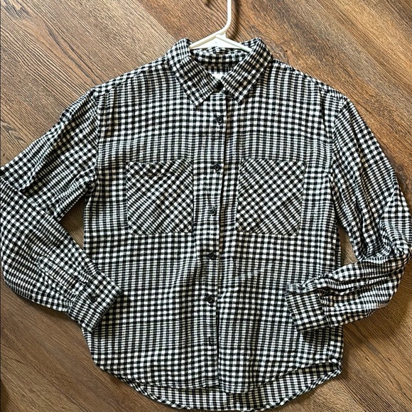Treasure & Bond Black and White Casual Button Down Shirt - Picture 1 of 4